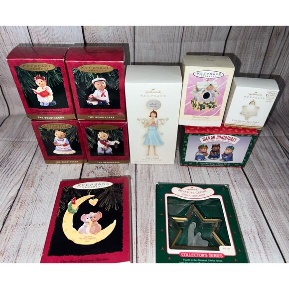 Vintage Hallmark Lot Of 10 Assorted Years Bears Angel Star Three Kings - Picture 1 of 6